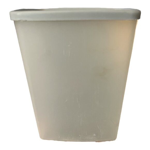 Vintage Tupperware Square Container with Light Gray Lid – Translucent White - Picture 1 of 4